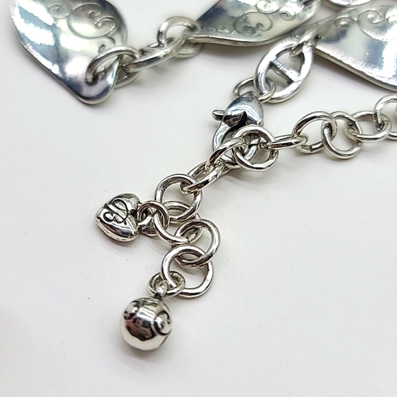 Retired Brighton "TWIRL" Swirled Links Necklace! Swirls & Lines Etched Details! - Picture 4 of 10